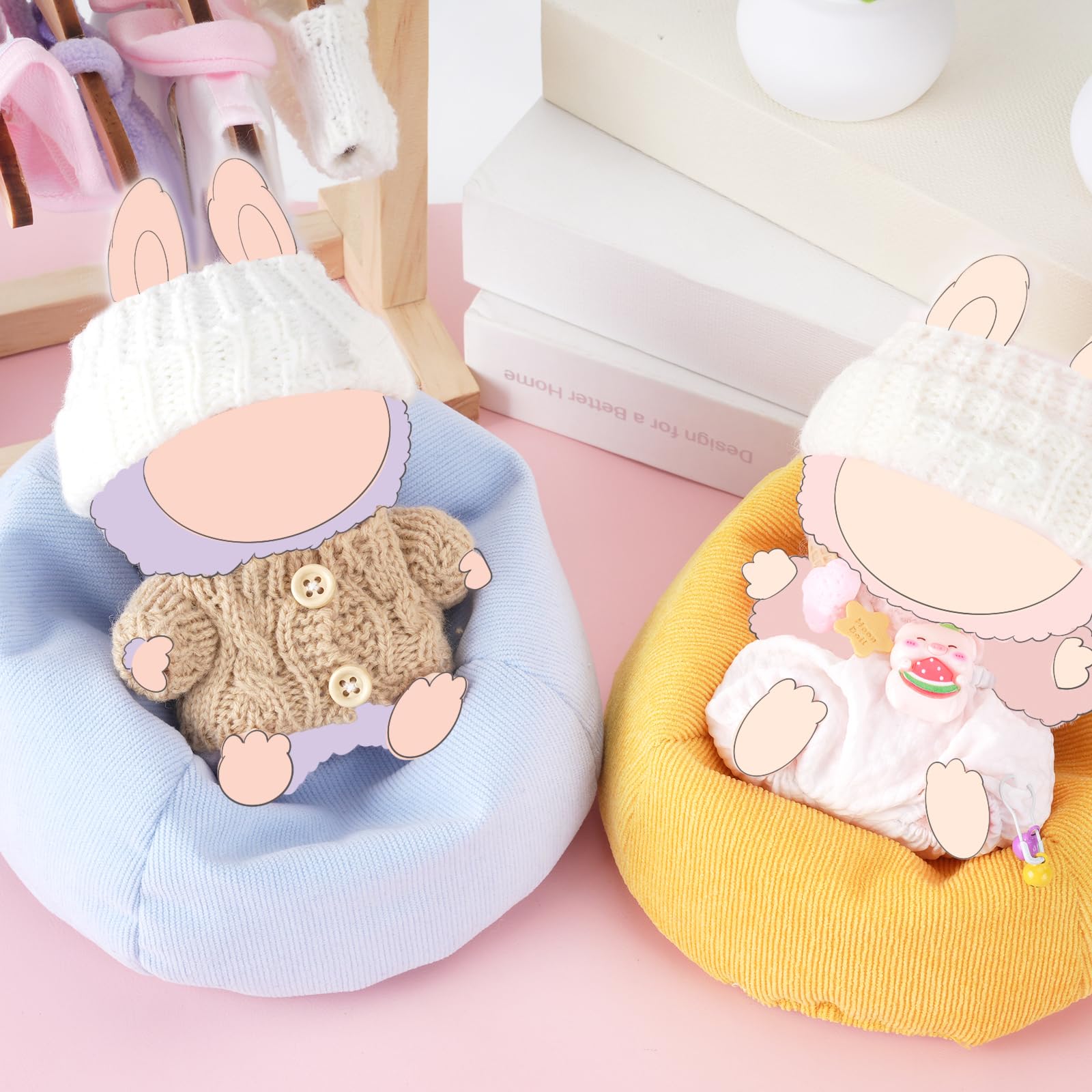 Amazon.co.jp: ラブブベッド用枕付きミニソファ、17cm人形用ソフトミニ